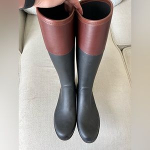 Tory Burch Rubber Rain Boots, size 10